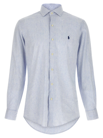 Polo Ralph Lauren Blue Linen Blouse