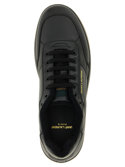 Saint Laurent Black Calfskin Low Top Sneakers