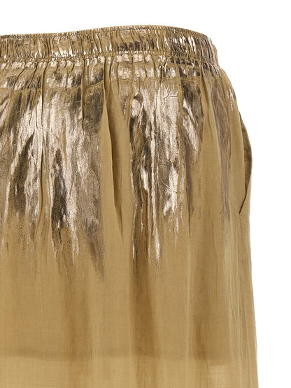 NUDE Brown Tencel Mini Skirt