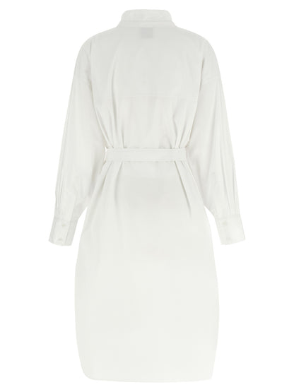 NUDE White Cotton Midi Dress