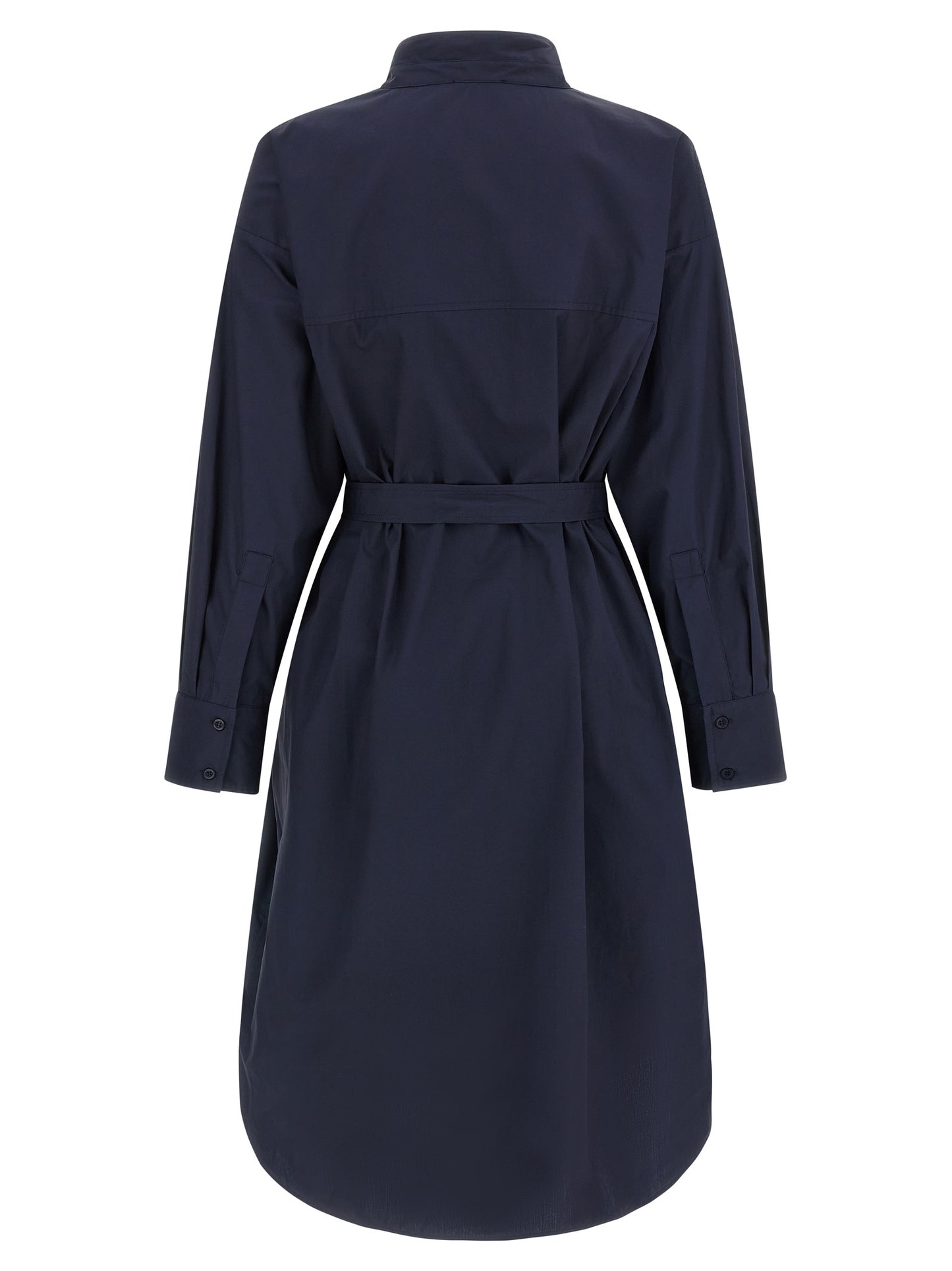 NUDE Blue Cotton Midi Dress