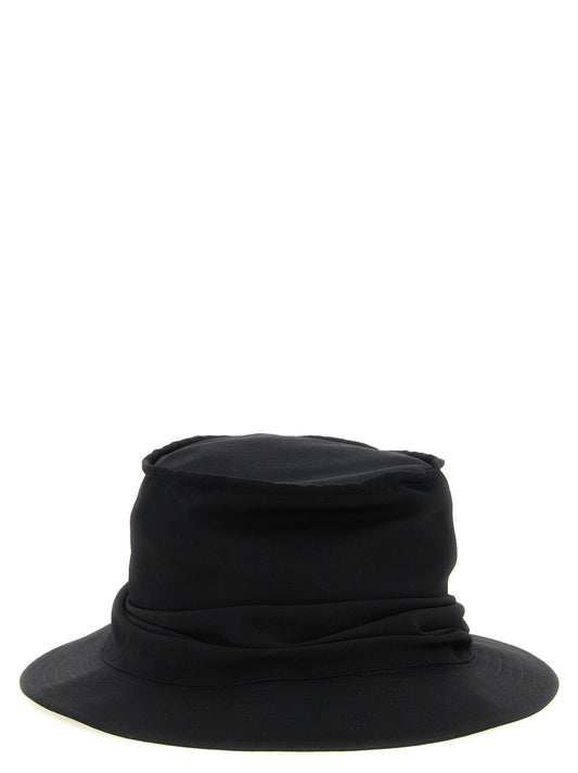 Yohji Yamamoto Black Wool Bucket Hat