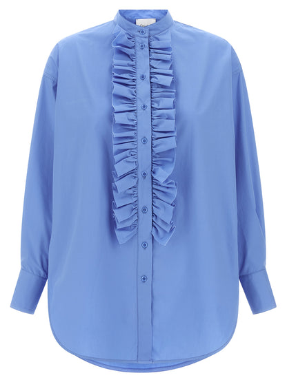 NUDE Blue Cotton Blouse