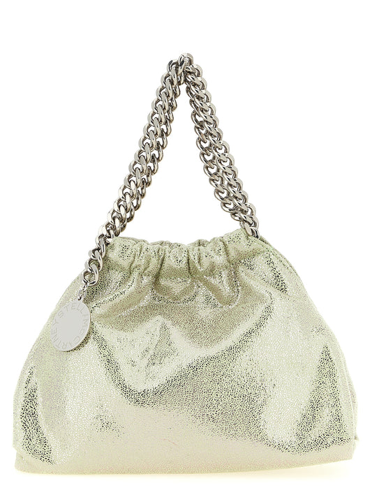 Mini Drawstring Handbag by Stella McCartney for women in stretch polyester bicolour & green features a refined silhouette, showcasing a secure drawstring, organized , and versatile for a refined finish.