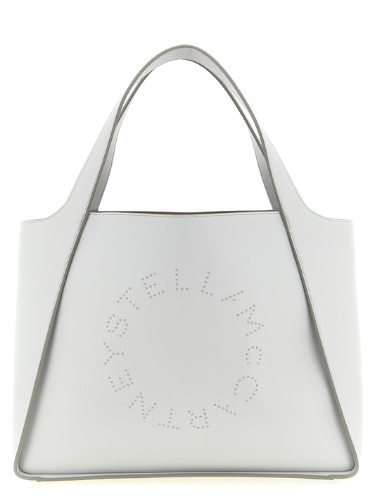 Tote Clutch Bag by Stella McCartney for women in nylon polyurethane & metal gray showcases a statuesque Nylon Polyurethane & Metal Tote Clutch Bag design, featuring a secure , ample , and versatile handle for a statuesque finish.