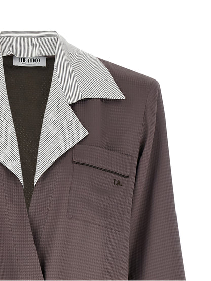 The Attico Purple Viscose Blazer