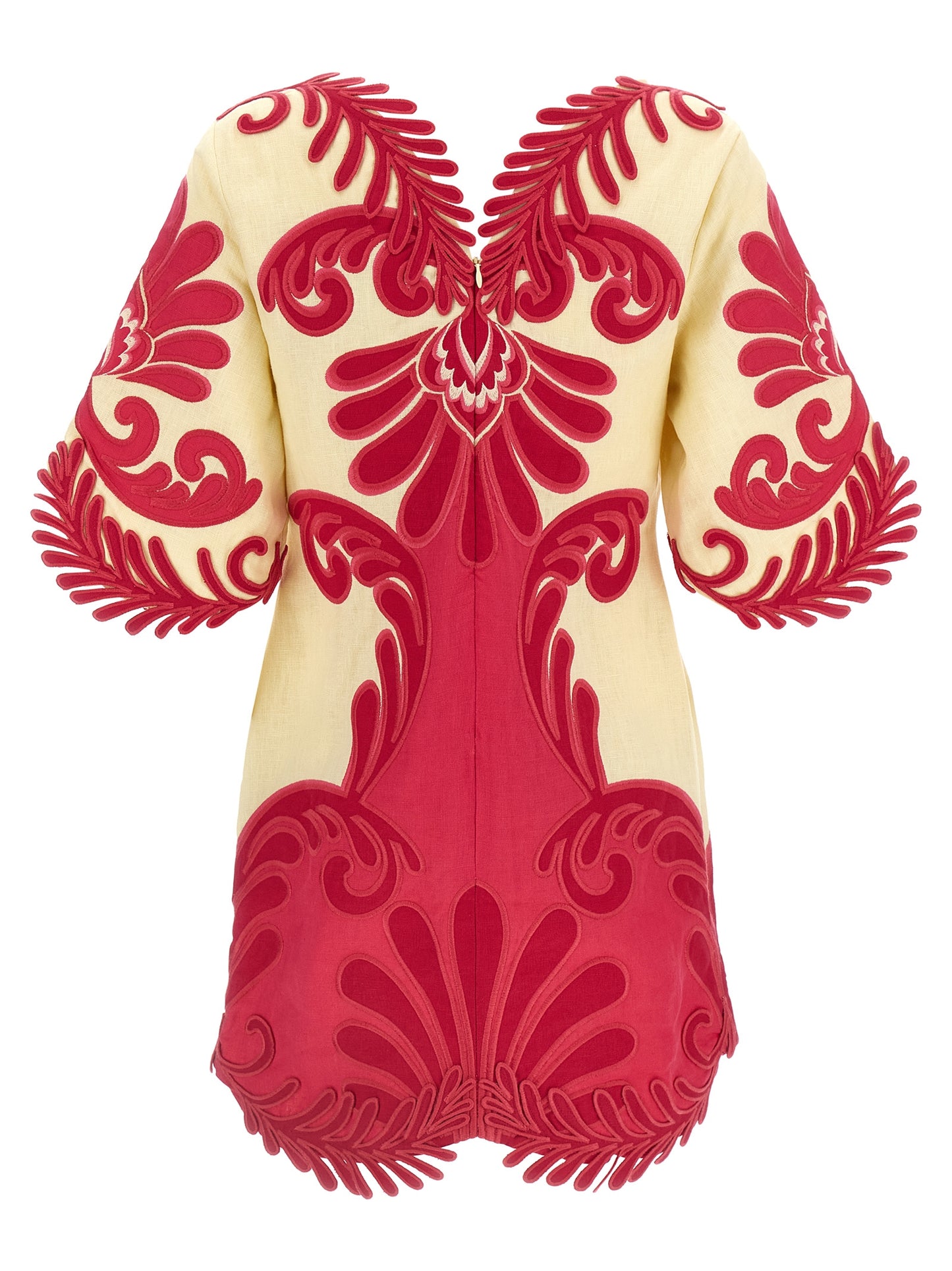 FARM RIO Fuchsia Viscose Short Dress