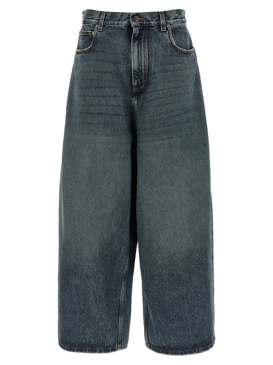 Balenciaga Blue Cotton Relaxed Fit Jeans