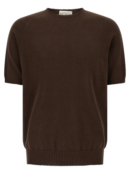 MA'RY'YA Brown Cotton Cardigan