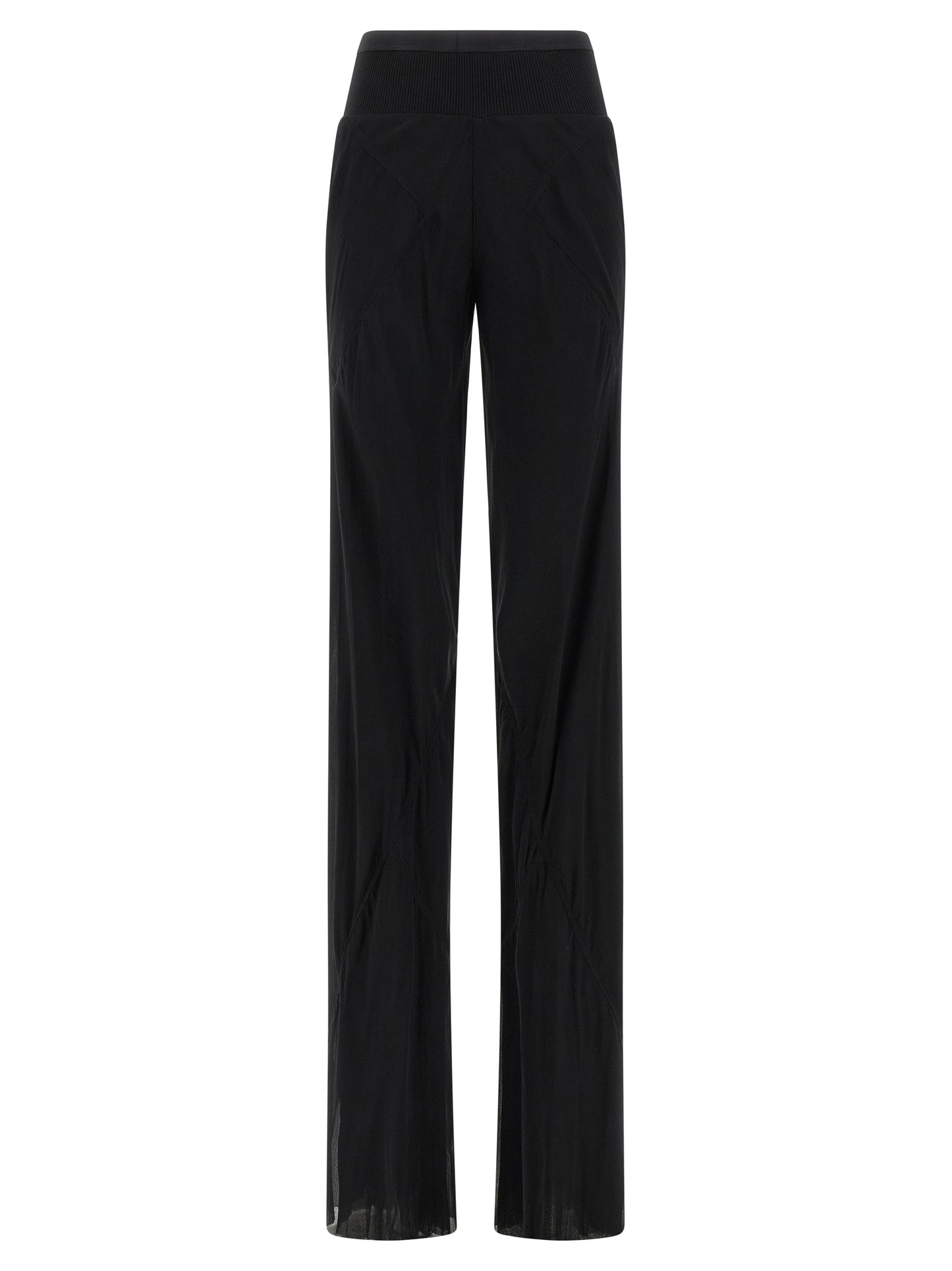 Rick Owens Black Silk Flared Pants