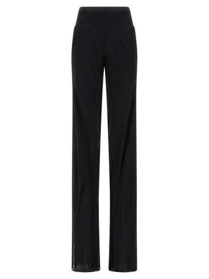 Rick Owens Black Silk Flared Pants