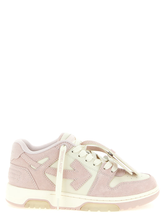 Sneakers by Off-White for women in polyester suede leather multicolor, pink & white features a chic design, perfectly showcasing the chic low-top style of this Women's Low Top Polyester Suede Leather Sneakers.