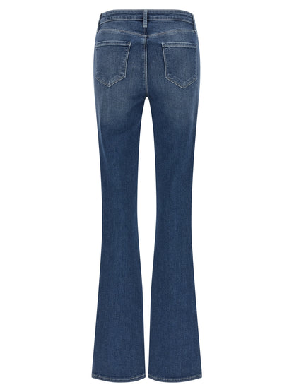 L'Agence Blue Cotton Flared Jeans