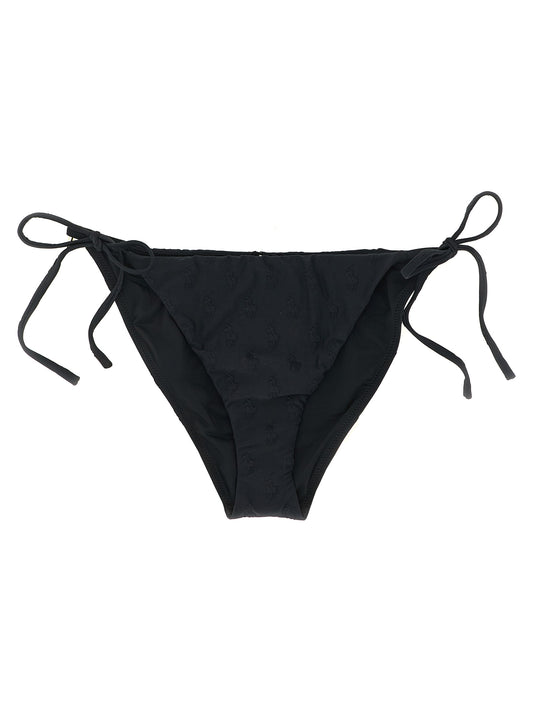 Bikini by Polo Ralph Lauren for women in stretch polyester black, patterned & jacquard presents a sun-drenched silhouette, showcasing the sun-drenched Pony Women's Stretch Polyester Bikini design with a sun-drenched cut for a premium finish.