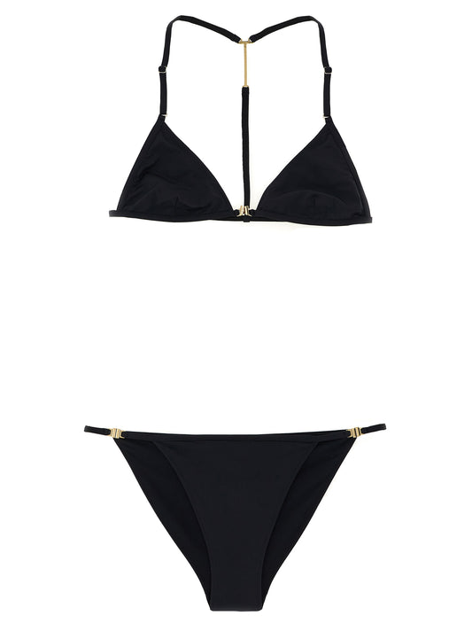 This Bikini by Tom Ford for women in stretch polyamide black & signature features a beach chic silhouette from the Women's Stretch Polyamide Bikini collection, showcasing a beach chic cut for a refined poolside look.