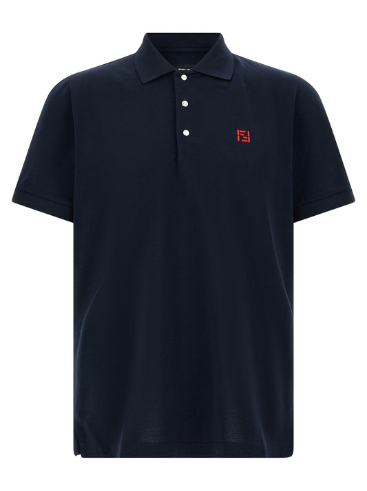 This Polo Shirt by Fendi for men in cotton blue presents a flawless silhouette, showcasing flawless short-sleeve detailing and a refined for a truly flawless aesthetic.