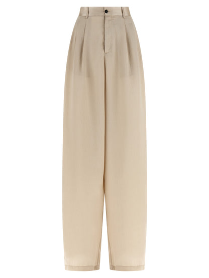 MAISON JEJIA Beige Polyester Casual Pants