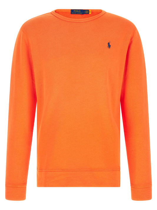 Sweatshirt by Polo Ralph Lauren for men in cotton polyester orange & signature presents a smart casual silhouette, featuring a smart casual crew neckline and for a sophisticated look.