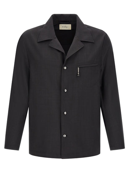 SECOND/LAYER Gray Polyester Blouse