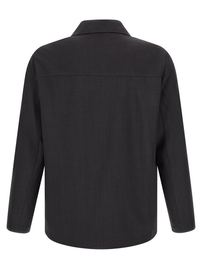 SECOND/LAYER Gray Polyester Blouse