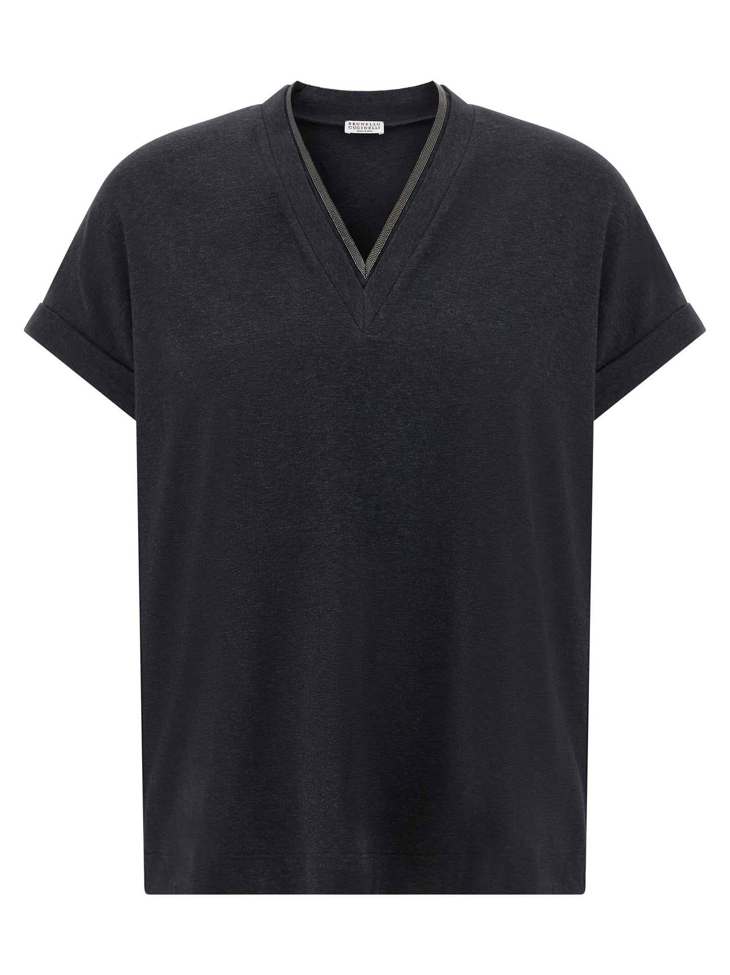 Brunello Cucinelli Gray Cotton T-Shirt