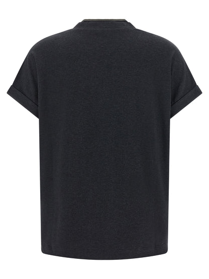 Brunello Cucinelli Gray Cotton T-Shirt