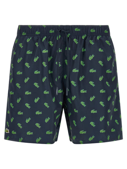 Lacoste Blue Polyester Swim Shorts