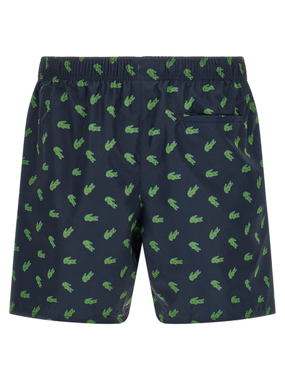 Lacoste Blue Polyester Swim Shorts