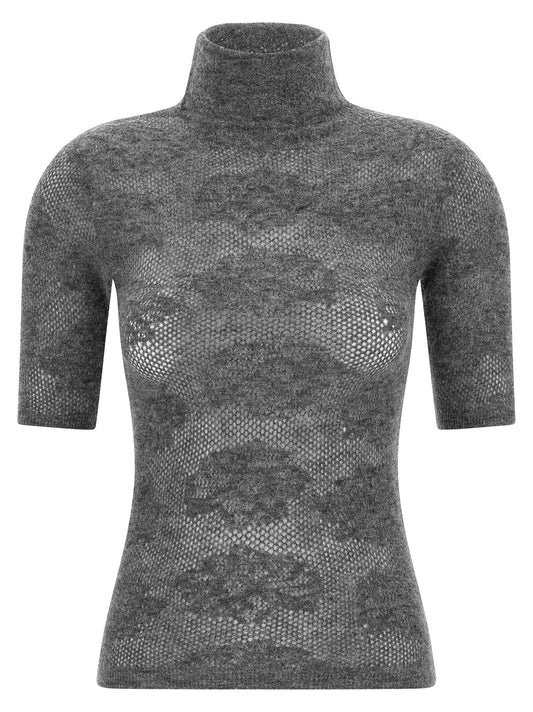 Brunello Cucinelli Gray Silk Cardigan