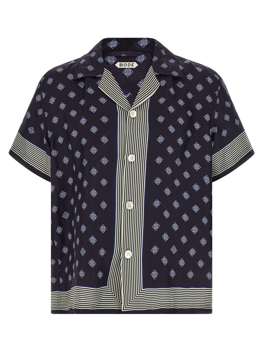 BODE Blue Silk Blouse