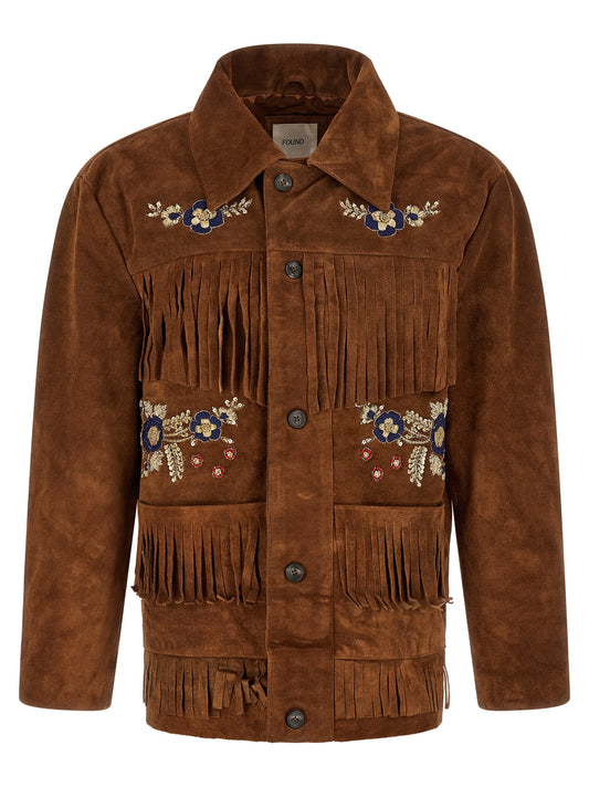 FOUND Brown Leather Leather Jacket