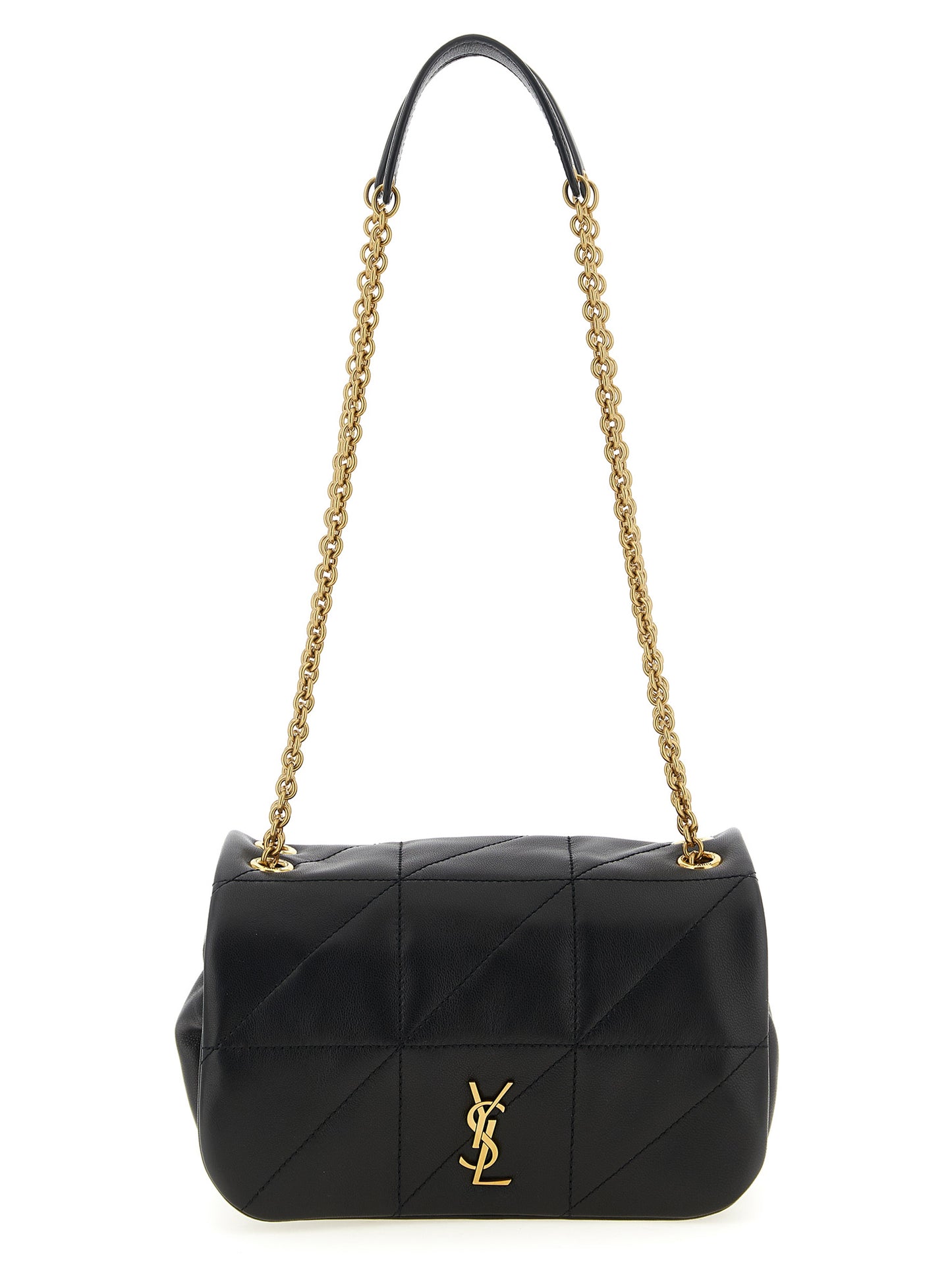Mini Quilted Shoulder Flap Bag by Saint Laurent for women in lamb leather black features a effortless chic silhouette with a secure flap & magnetic, ample , and versatile shoulder-strap for a effortless chic finish.