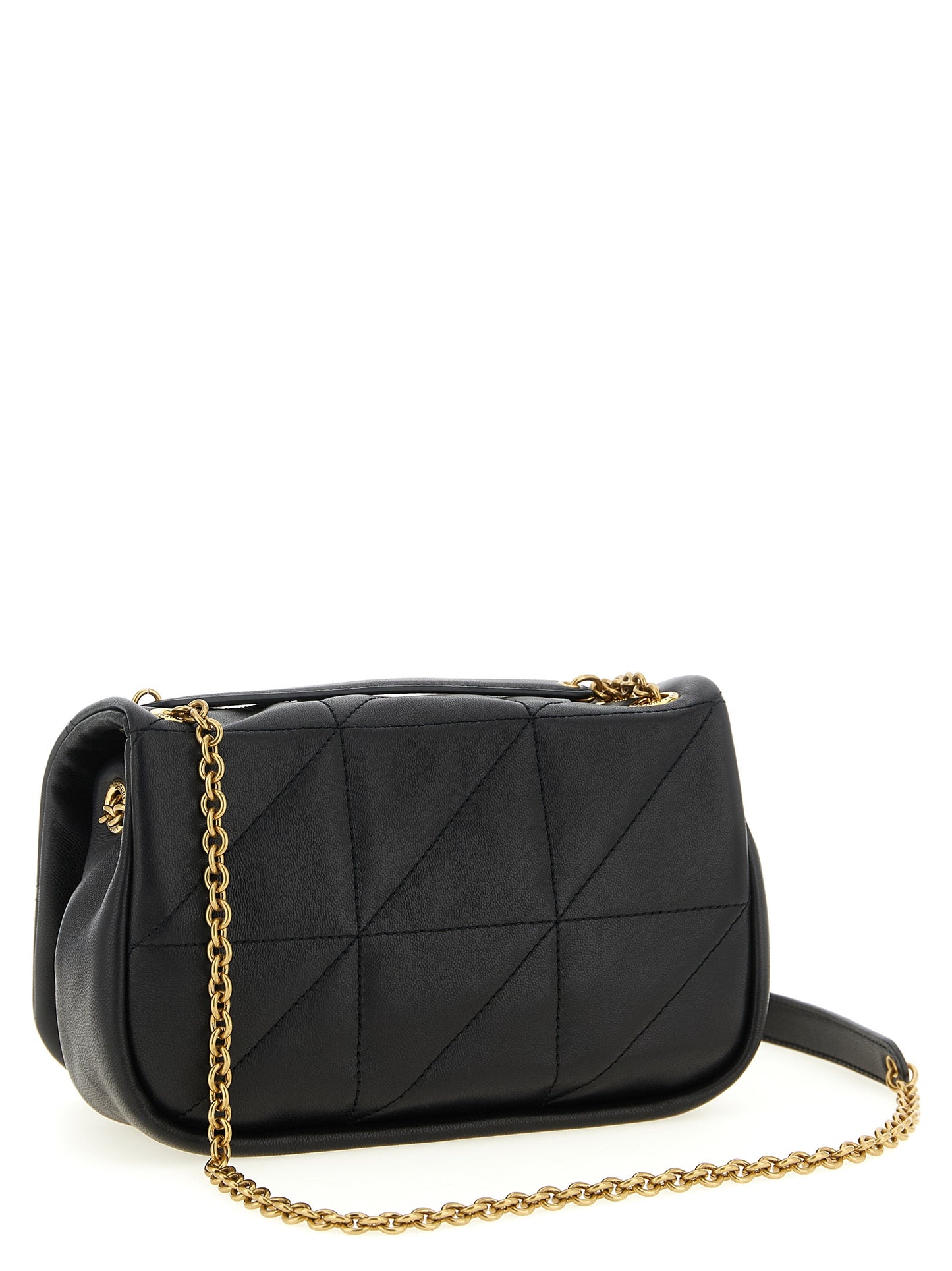 Mini Quilted Shoulder Flap Bag by Saint Laurent for women in lamb leather black presents a versatile silhouette, showcasing a secure flap & magnetic and versatile with versatile shoulder-strap for a sophisticated look.