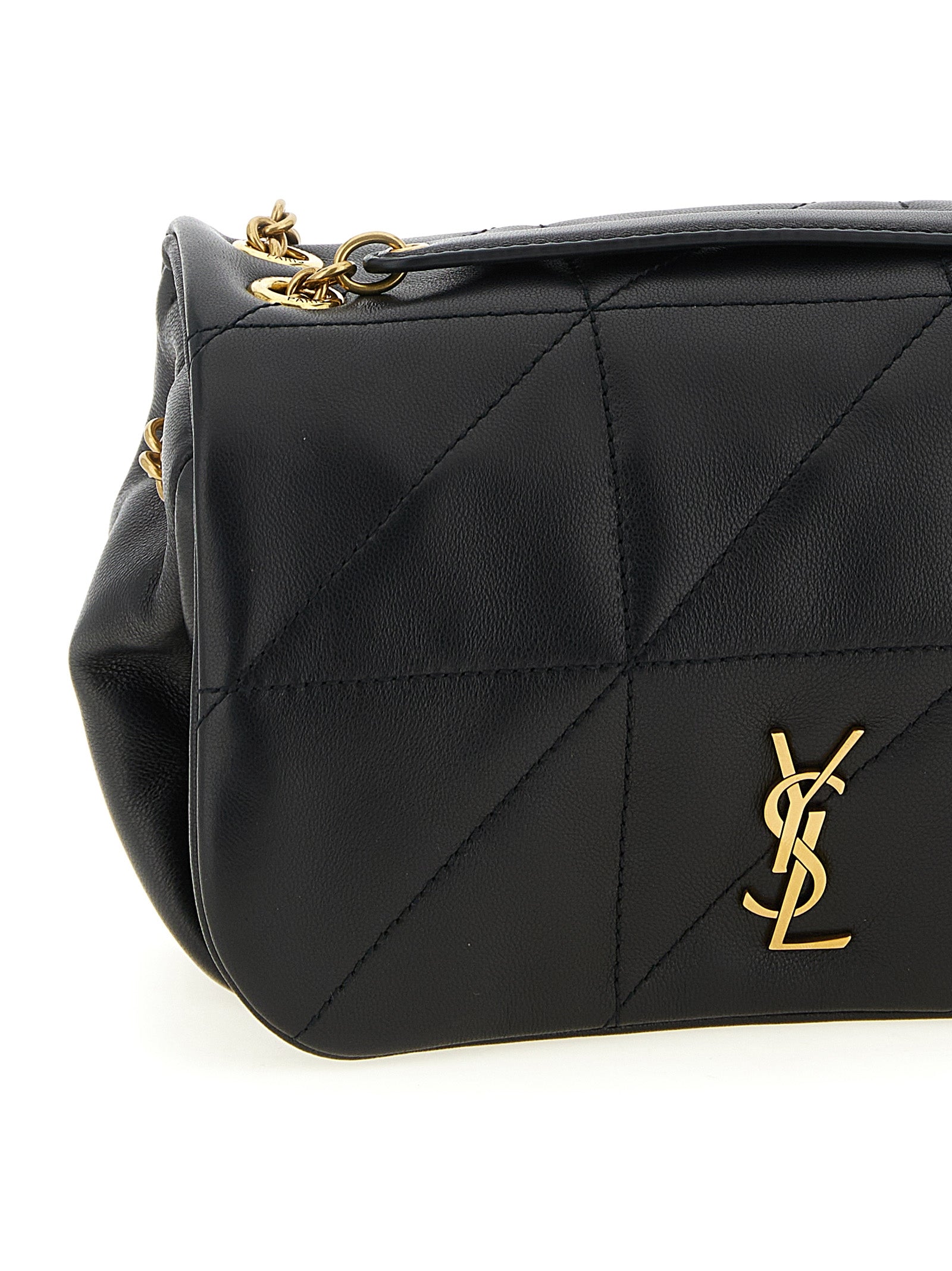 Mini Quilted Shoulder Flap Bag by Saint Laurent for women in lamb leather black features a effortless chic silhouette with a secure flap & magnetic, ample , and versatile shoulder-strap for a effortless chic finish.