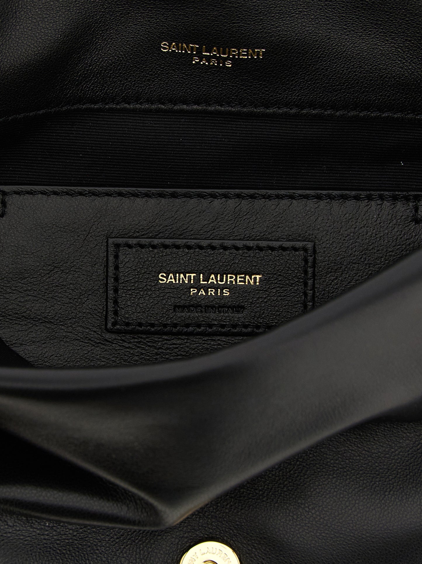 Mini Quilted Shoulder Flap Bag by Saint Laurent for women in lamb leather black presents a versatile silhouette, showcasing a secure flap & magnetic and versatile with versatile shoulder-strap for a sophisticated look.