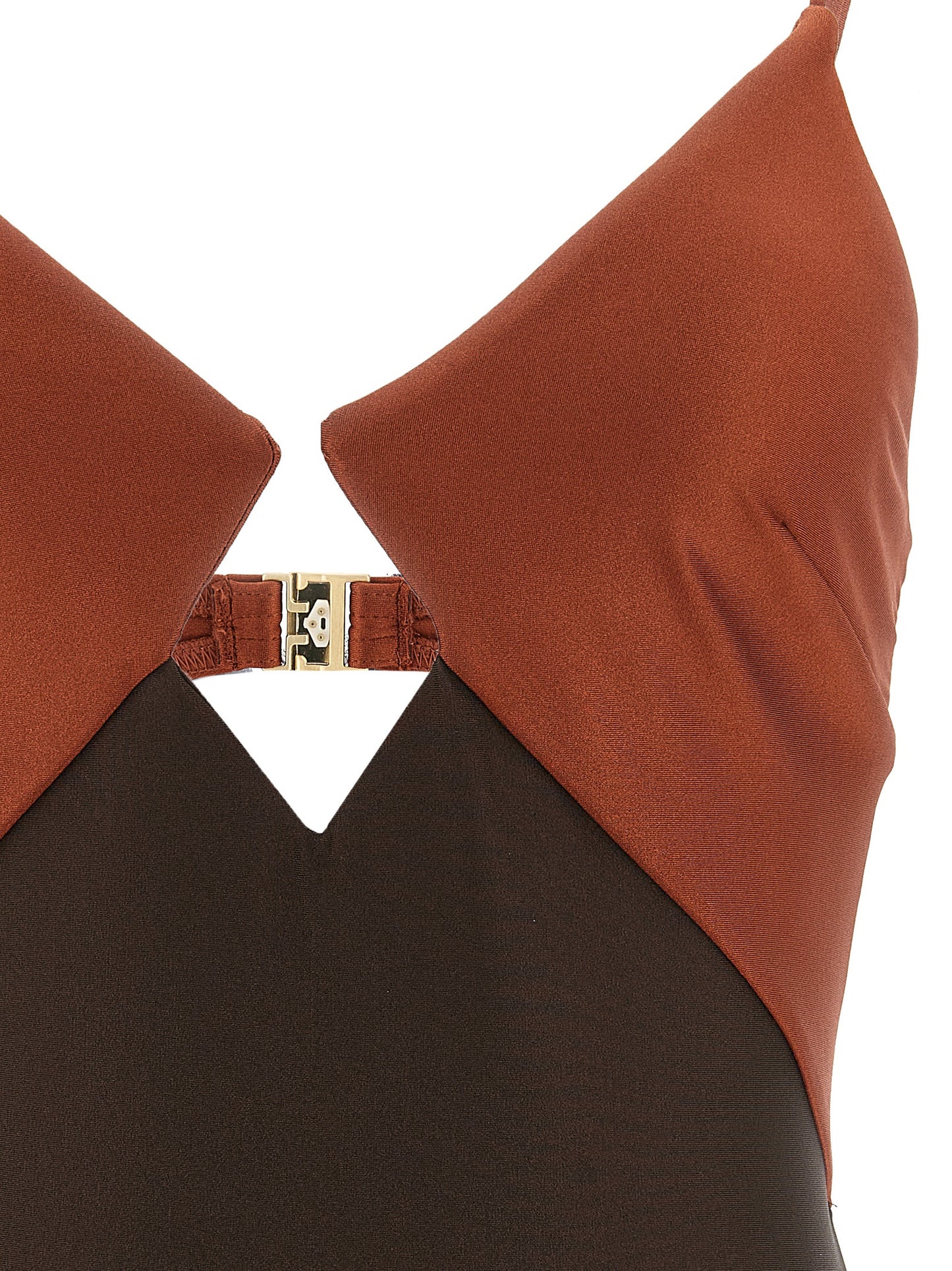 One-Piece Swimsuit by Zimmermann for women in stretch polyamide brown features a contemporary silhouette, showcasing the contemporary cut of this Women's Stretch Polyamide One-Piece Swimsuit for a sophisticated, contemporary beachwear aesthetic.