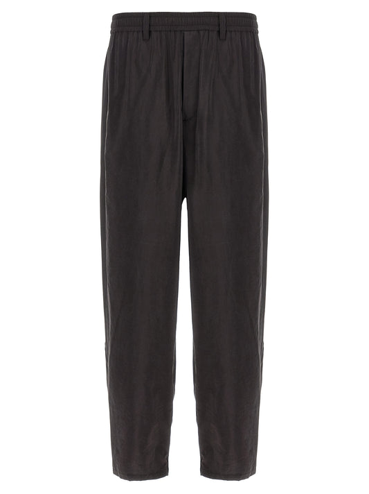 SSSTEIN Brown Silk Athletic Pants