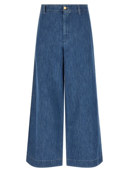 'S Max Mara Blue Cotton Cropped Jeans
