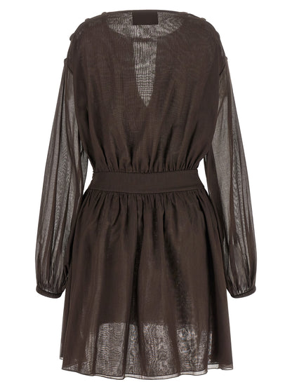 Giovanni Bedin Brown Cotton Short Dress