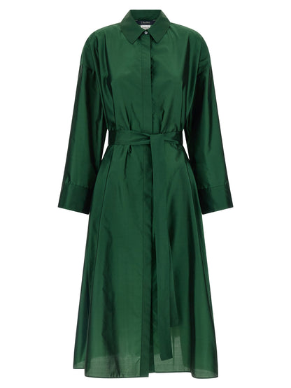 'S Max Mara Bicolor Polyester Midi Dress
