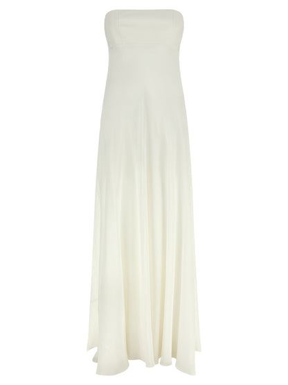 Giovanni Bedin White Silk Long Dress