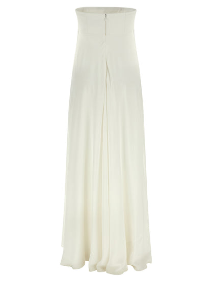 Giovanni Bedin White Silk Long Dress