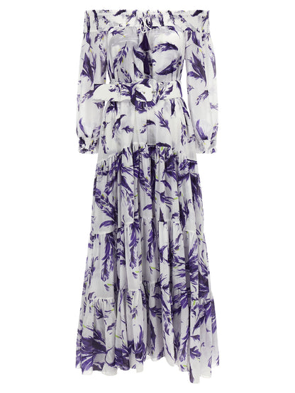 SAMANTHA SUNG Purple Cotton Long Dress