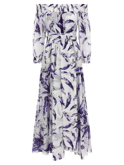 SAMANTHA SUNG Purple Cotton Long Dress