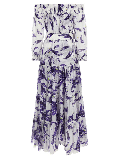 SAMANTHA SUNG Purple Cotton Long Dress