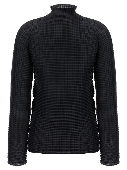 Issey Miyake Black Polyester Cardigan