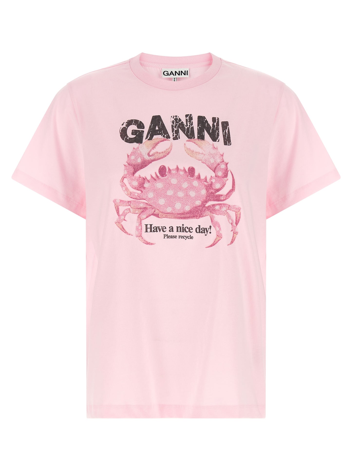 Ganni Multicolor Organic Cotton T-Shirt