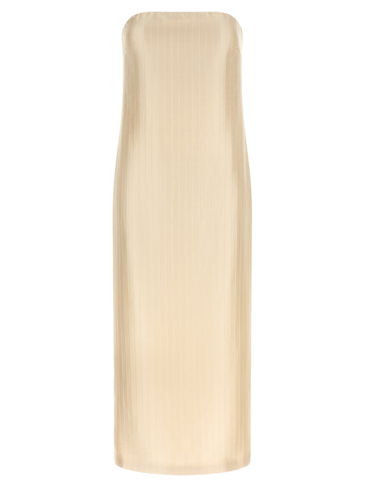Loulou De Saison Lou Women's Silk & Viscose Midi Dress - Beige Striped