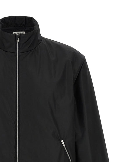 Jil Sander Black Polyester Full-Length Jacket