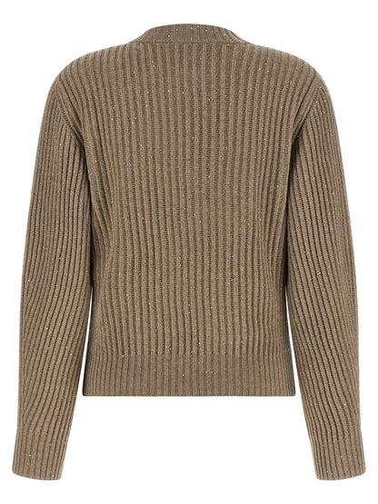 Brunello Cucinelli Beige Cashmere Cardigan
